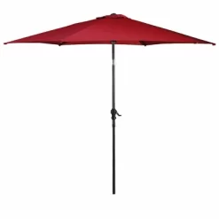 Costway 10FT Patio Umbrella 6 Ribs Market Steel Tilt W/ Crank Outdoor Garden Burgundy -Outdoor Decoration Store GUEST afeb44e1 cbe2 4fd6 bf59 0941eba7b57c