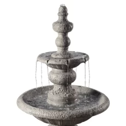 52.56" Icy Stone 2-Tiered Focal Point Outdoor Waterfall Fountain - Gray - Teamson Home 10 52.56" Icy Stone 2-Tiered Focal Point Outdoor Waterfall Fountain - Gray - Teamson Home -Outdoor Decoration Store GUEST b05e2cbf a338 4ecb bd09 8f4687b9af58