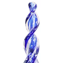 36" Pearlized Glass Solar Flame Stake Blue - Exhart -Outdoor Decoration Store GUEST b086cce2 c237 4b76 9af7 60c8f607c8a1