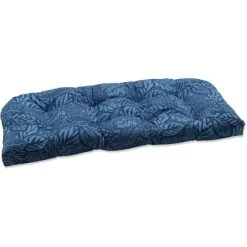 Outdoor/Indoor Wicker Loveseat Cushion Blue - Pillow Perfect -Outdoor Decoration Store GUEST b0b3c0bc e501 4484 a92d b26f9dda86b5