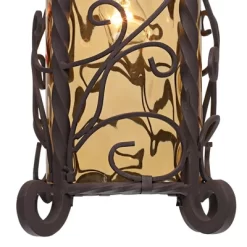 John Timberland Casa Seville Vintage Rustic Outdoor Hanging Light Dark Walnut Scroll 15" Champagne Water Glass For Post Exterior Barn Deck House Porch -Outdoor Decoration Store GUEST b0d44920 7bee 405d a02a 7f0b9bdbdc95