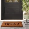 1'6"x2'6" 'Hello' Stripe Border Coir Doormat Natural - Threshold™ -Outdoor Decoration Store GUEST b1499435 2ca1 461e 8f4c 0c52321d2b89