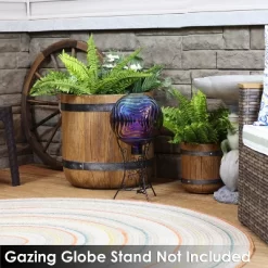 Sunnydaze Decor Sunnydaze Rippled Texture Indoor/Outdoor Gazing Globe Glass Garden Ball - 10" Diameter -Outdoor Decoration Store GUEST b19f2291 0b49 49d0 b763 39bb95f41bed