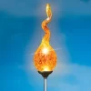 Collections Etc Solar Flame Spiral Glass -Outdoor Decoration Store GUEST b29c2da4 23dd 4187 b771 55b9f21cf698