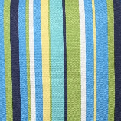 Outdoor Square Edge Seat Cushion - Topanga Stripe - Pillow Perfect 4 Outdoor Square Edge Seat Cushion - Topanga Stripe - Pillow Perfect - Image 2