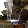 51" Fiberglass Rainforest Floor Fountain With LED Lights And Bluetooth Speaker Brown - Alpine Corporation -Outdoor Decoration Store GUEST b3461925 2dc1 4c09 8bfb ed177abca8f0