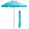 Costway 6.5FT Patio Beach Umbrella Sun Shade Tilt W/Carry Bag Blue -Outdoor Decoration Store GUEST b35ae566 c13e 4926 ad81 77770034e029