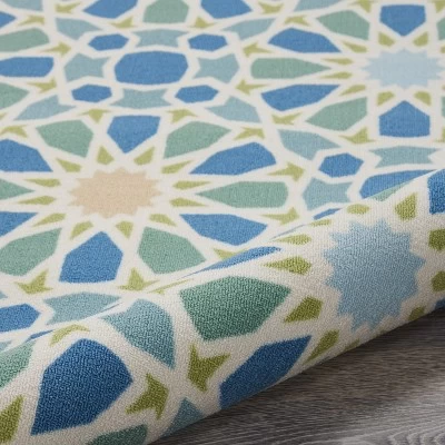 Waverly Sun & Shade "Starry Eyed" Flamingo Indoor/Outdoor Area Rug By Nourison 7 Waverly Sun & Shade "Starry Eyed" Flamingo Indoor/Outdoor Area Rug By Nourison - Image 5