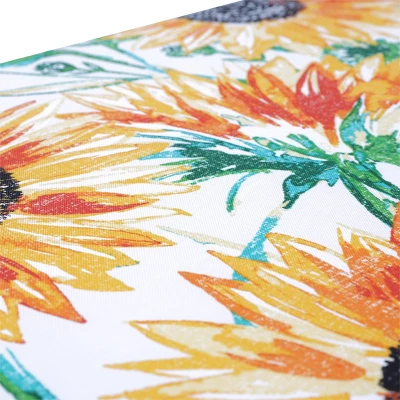 2pc Outdoor/Indoor Oversized Rectangular Throw Pillow Set Sunflowers Sunburst Yellow - Pillow Perfect 4 2pc Outdoor/Indoor Oversized Rectangular Throw Pillow Set Sunflowers Sunburst Yellow - Pillow Perfect - Image 2