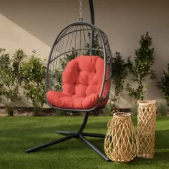 44" X 27" X 4" Outdoor Egg Chair Cushion - Sorra Home -Outdoor Decoration Store GUEST b61c6518 5b85 411c a959 2c53884ac647