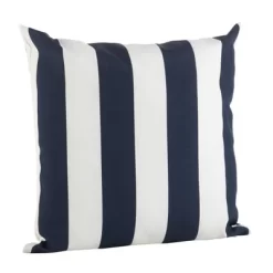 17"x17" Striped Poly Filled Indoor/Outdoor Accent Square Throw Pillow - Saro Lifestyle