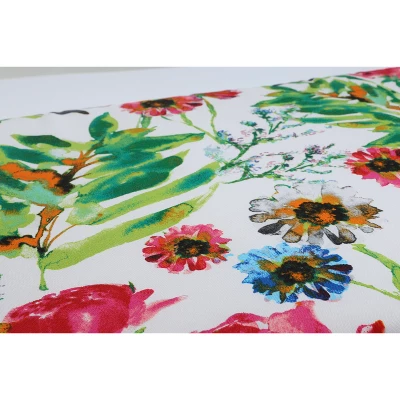 2pk Flower Mania Petunia Rounded Corners Outdoor Seat Cushions Pink - Pillow Perfect 5 2pk Flower Mania Petunia Rounded Corners Outdoor Seat Cushions Pink - Pillow Perfect - Image 3