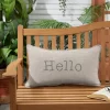 Indoor/Outdoor Hello Embroidered Lumbar Throw Pillow - Sorra Home -Outdoor Decoration Store GUEST b8228755 351d 4e07 b4e1 28192d0b6076