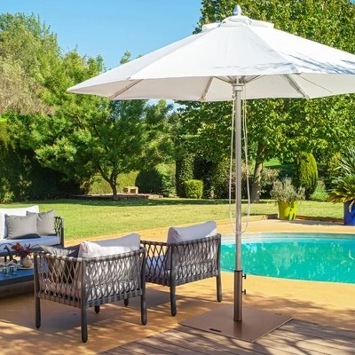 Costway 50LBS Patio Square Umbrella Base Stand Market Umbrellas Handle Wheels 7 Costway 50LBS Patio Square Umbrella Base Stand Market Umbrellas Handle Wheels - Image 5