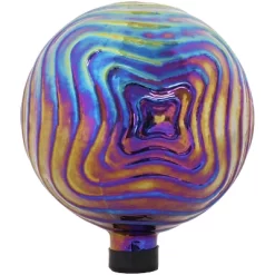Sunnydaze Decor Sunnydaze Rippled Texture Indoor/Outdoor Gazing Globe Glass Garden Ball - 10" Diameter -Outdoor Decoration Store GUEST b943405f 7384 4e2e b3cf 179d7a451142