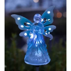 33.85" Acrylic Solar Angel Stake Blue - Exhart 25 33.85" Acrylic Solar Angel Stake Blue - Exhart -Outdoor Decoration Store GUEST ba5bafe0 c074 43a5 8def 3b1326cdbd03