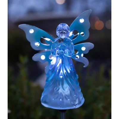 33.85" Acrylic Solar Angel Stake Blue - Exhart 14 33.85" Acrylic Solar Angel Stake Blue - Exhart - Image 12
