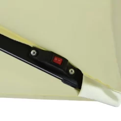 Sunnydaze Decor Sunnydaze Outdoor Steel Cantilever Offset Patio Umbrella With Solar LED Lights, Air Vent, Crank, And Base - 9' -Outdoor Decoration Store GUEST bae7e30c a49d 4eb3 8162 ebef8a3b936d