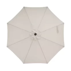 9' X 9' UV Protected Patio Umbrella With Crank And Push Button Tilt Beige - Wellfor -Outdoor Decoration Store GUEST bb23c507 dee9 4f74 a995 833c19abdf0e