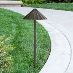 John Timberland Davenport Bronze Scalloped 3 Watt LED Landscape Path Light
