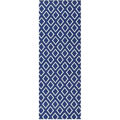 3pk Gemstone Indoor/Outdoor Rug Runner Mat Blue/White - Foss Floors 4 3pk Gemstone Indoor/Outdoor Rug Runner Mat Blue/White - Foss Floors - Image 2