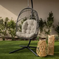 44" X 27" X 4" Sunbrella Outdoor Egg Chair Cushion - Sorra Home -Outdoor Decoration Store GUEST bd80f8ea 704c 4cdc 8c21 d892383da786