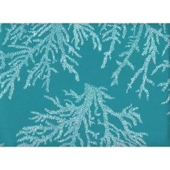 Outdoor Wicker Loveseat Cushion In Seacoral Turquoise - Jordan Manufacturing