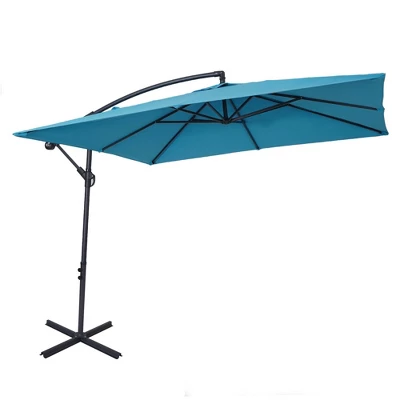 8.2' X 8.2' Square Patio Offset Deck Umbrellas With Cross Base - Wellfor 15 8.2' X 8.2' Square Patio Offset Deck Umbrellas With Cross Base - Wellfor - Image 13