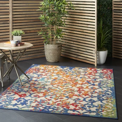 Nourison Aloha Contemporary Scroll Outdoor Rug 13 Nourison Aloha Contemporary Scroll Outdoor Rug - Image 11