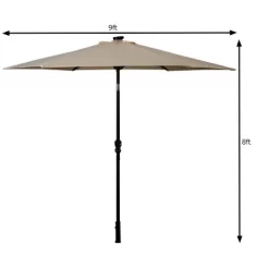 Costway 9FT Patio Solar Umbrella LED Patio Market Steel Tilt W/ Crank Outdoor -Outdoor Decoration Store GUEST c12b0231 2c4f 405a a17d 4061338e4f05