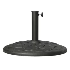 Outsunny 22" 42 Lbs Round Resin Umbrella Base Stand Market Parasol Holder With Beautiful Decorative Pattern & Easy Setup, Bronze -Outdoor Decoration Store GUEST c165479c fea5 426b ab9e 77ec38e3c0dd