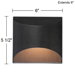 Possini Euro Design Ratner Modern Outdoor Wall Light Fixture Black Dark Sky LED Downlight 5 1/2" For Post Exterior Barn Deck House Porch Yard Patio -Outdoor Decoration Store GUEST c1ada9e6 c498 4780 8ace 40a3d73aacc8