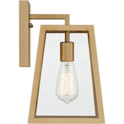 John Timberland Arrington Modern Outdoor Wall Light Fixture Soft Gold Metal 13" Clear Glass For Post Exterior Barn Deck House Porch Yard Posts Patio -Outdoor Decoration Store GUEST c1c5aeb4 3285 4257 89b8 83d6604ef263