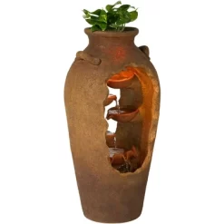 John Timberland Cascade Rustic Asian Planter Urn Outdoor Floor Water Fountain With LED Light 33" For Yard Garden Patio Home Deck Porch Exterior House 11 John Timberland Cascade Rustic Asian Planter Urn Outdoor Floor Water Fountain With LED Light 33" For Yard Garden Patio Home Deck Porch Exterior House -Outdoor Decoration Store GUEST c3f9d598 311c 456f 9d25 a49b16e990bc
