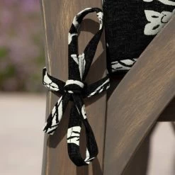 Arden Selections 21" X 21" Ashland Jacobean Outdoor Seat Cushion Black -Outdoor Decoration Store GUEST c494f99e b5fc 4017 8dae c2cbed2fbedb