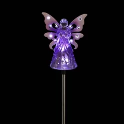33.85" Acrylic Solar Angel Stake Purple - Exhart -Outdoor Decoration Store GUEST c4c80826 8860 4ddf bf89 dbfaa6c71f7a