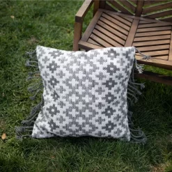 24x24 Inches Hand Woven Gray Polyester With Polyester Fill Pillow - Foreside Home & Garden 11 24x24 Inches Hand Woven Gray Polyester With Polyester Fill Pillow - Foreside Home & Garden -Outdoor Decoration Store GUEST c4d57b32 3f3e 4227 b846 efadff718049