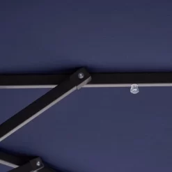 9' X 9' Solar LED Patio Umbrella With Tilt Adjustment And Crank Lift Navy - Wellfor -Outdoor Decoration Store GUEST c541ca07 09f8 442f 807f 8ea6f68619dc