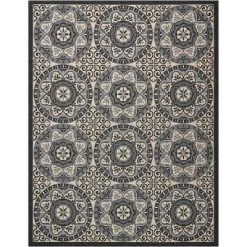 Nourison Caribbean CRB15 Ivory/Charcoal Indoor/Outdoor Area Rug -Outdoor Decoration Store GUEST c642e133 56bd 44e7 9b15 6272999e386c