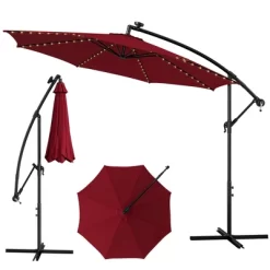Costway 10FT Patio Solar-Lighted 112 LED Cantilever Offset Umbrella Crank Tilt Outdoor 25 Costway 10FT Patio Solar-Lighted 112 LED Cantilever Offset Umbrella Crank Tilt Outdoor -Outdoor Decoration Store GUEST c6bd306e 4a84 43d5 8112 35acd1878391