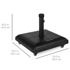 Best Choice Products 81lb. Heavy Duty Square Concrete Rolling Patio Umbrella Base Stand W/ Locking Wheels -Outdoor Decoration Store GUEST c6f9d05a 93b7 40ef be2f 1afbd00dbf65