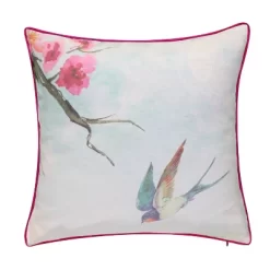 20" X 20" Reversible Birds Decorative Patio Throw Pillow - Edie@Home