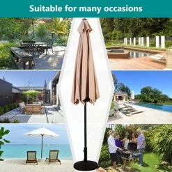 Costway 10FT Patio Umbrella 6 Ribs Market Steel Tilt W/Crank Outdoor Garden Beige 15 Costway 10FT Patio Umbrella 6 Ribs Market Steel Tilt W/Crank Outdoor Garden Beige -Outdoor Decoration Store GUEST c726f2b6 88cc 4882 a73e 8731a0f6dd16