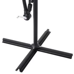 Sunnydaze Decor Sunnydaze Outdoor Steel Cantilever Offset Patio Umbrella With Solar LED Lights, Air Vent, Crank, And Base - 9' -Outdoor Decoration Store GUEST c73b5bf4 13e6 4d47 b8b8 8e9a83e2db2f