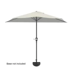Nature Spring Half-Canopy Umbrella For Patios - 52" X 108" X 92", Tan