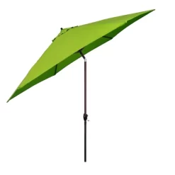 11' X 11' Aluminum Market Polyester Umbrella With Crank Lift Lime Green - Astella