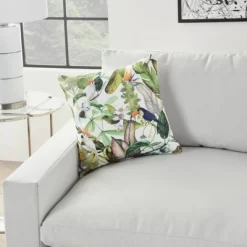 18"x18" Reversible Indoor/Outdoor Jungle And Cubes Pattern Square Throw Pillow - Mina Victory 9 18"x18" Reversible Indoor/Outdoor Jungle And Cubes Pattern Square Throw Pillow - Mina Victory -Outdoor Decoration Store GUEST ca19eab2 c2cb 4721 83d9 542b6f45645f
