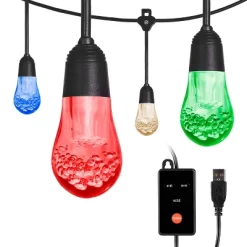 24ct Café Outdoor String Lights Integrated LED Bulb - Black Wire - Enbrighten 15 24ct Café Outdoor String Lights Integrated LED Bulb - Black Wire - Enbrighten -Outdoor Decoration Store GUEST cb96df68 a288 4bf5 996e 8fe4896935cb