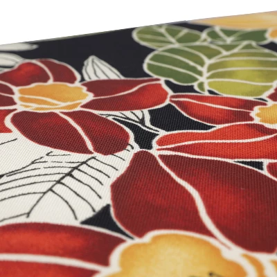 Clemens Outdoor Wicker Loveseat Cushion - Black - Pillow Perfect 4 Clemens Outdoor Wicker Loveseat Cushion - Black - Pillow Perfect - Image 2