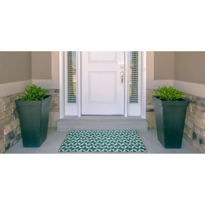 Odessa Washable Outdoor Rug Aqua/Green - Linon 3 Odessa Washable Outdoor Rug Aqua/Green - Linon